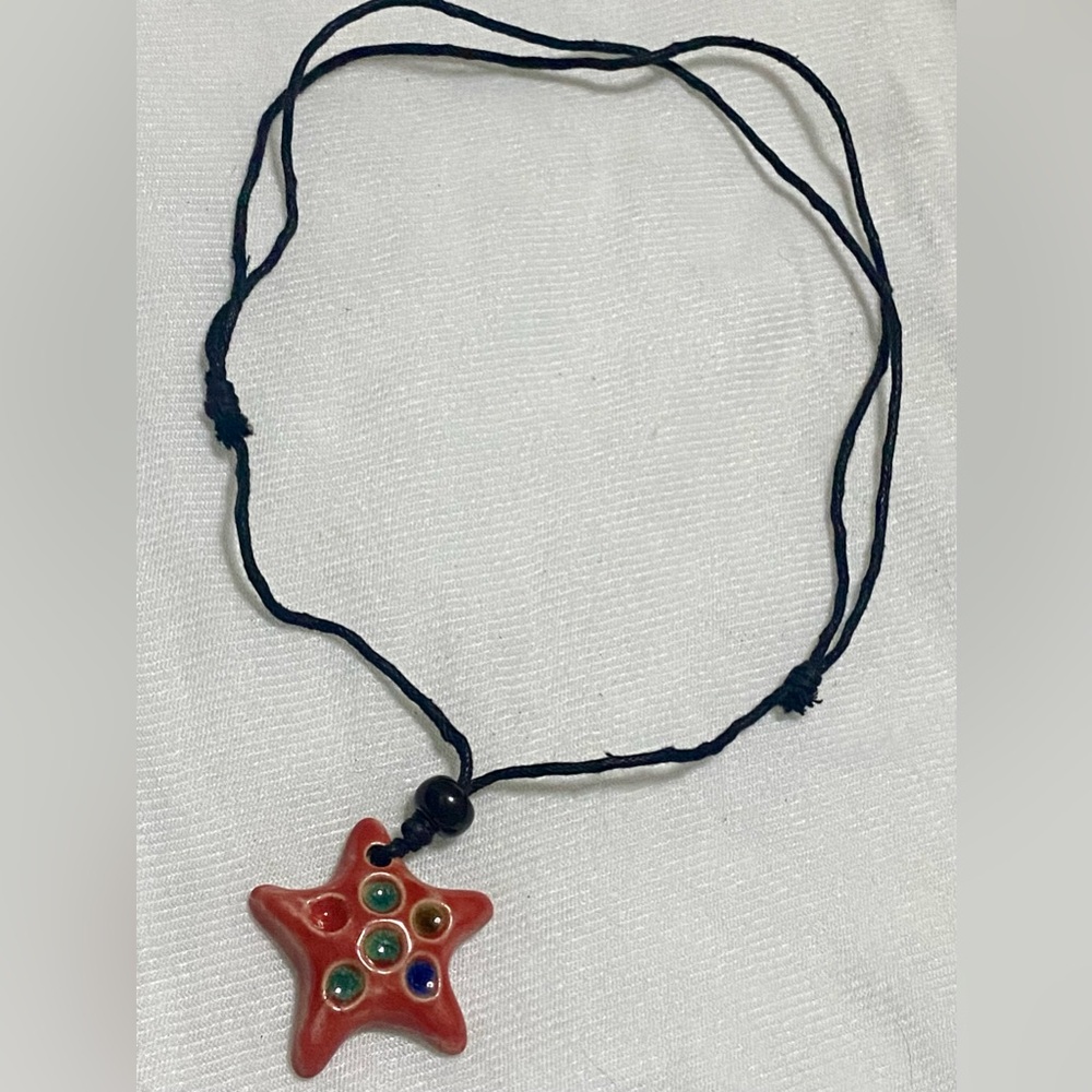 Colorful Starfish Pendant Necklace
